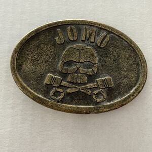 JOMO Brass Belt Buckle Skull
